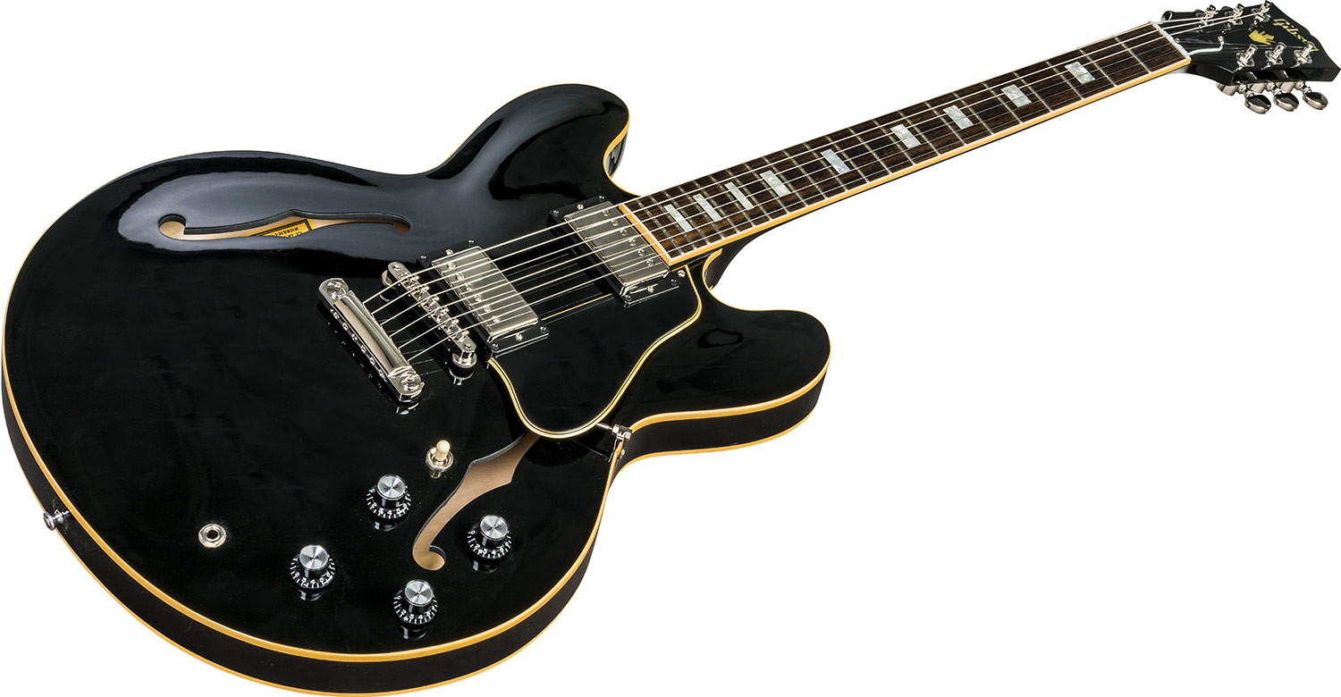 Gibson Es-335 Traditional 2018 - Vintage Ebony - Semi-Hollow E-Gitarre - Variation 1