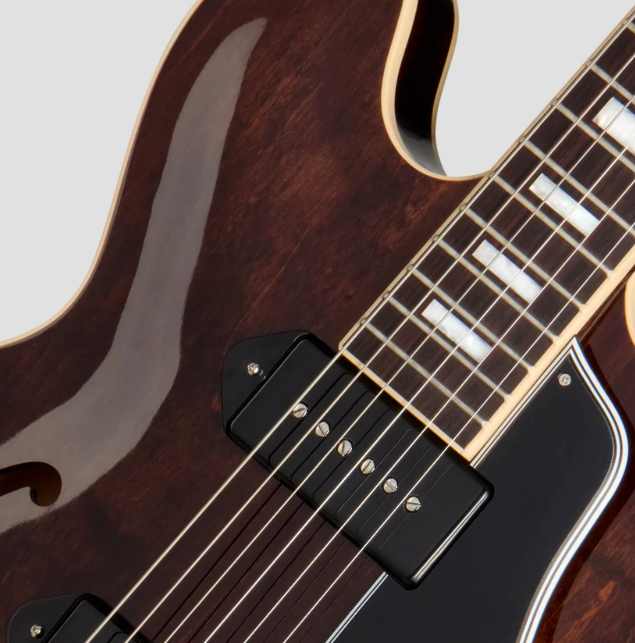 Gibson Es330 Original 2s P90 Ht Rw - Dark Walnut - Semi-Hollow E-Gitarre - Variation 2