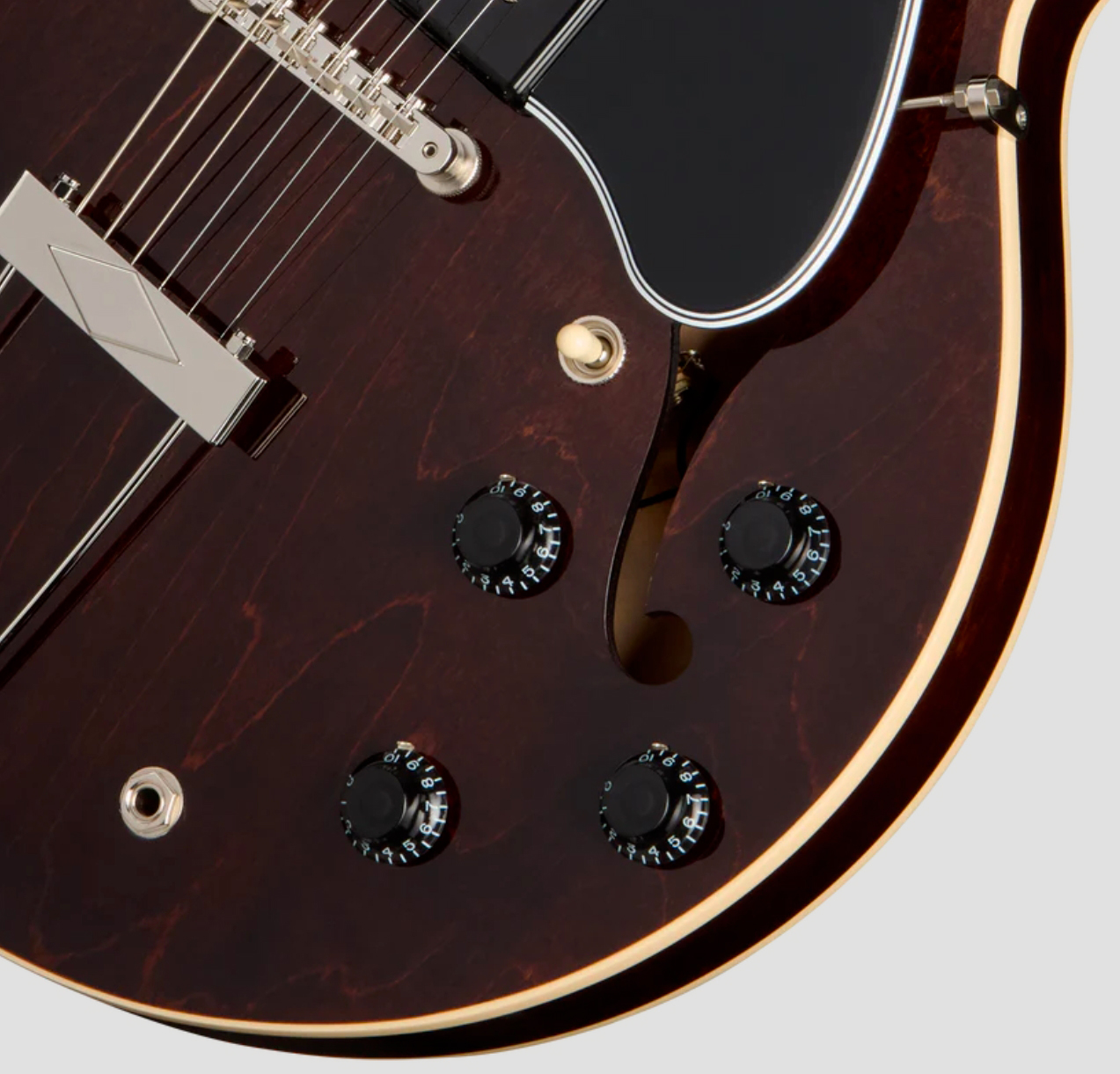 Gibson Es330 Original 2s P90 Ht Rw - Dark Walnut - Semi-Hollow E-Gitarre - Variation 3