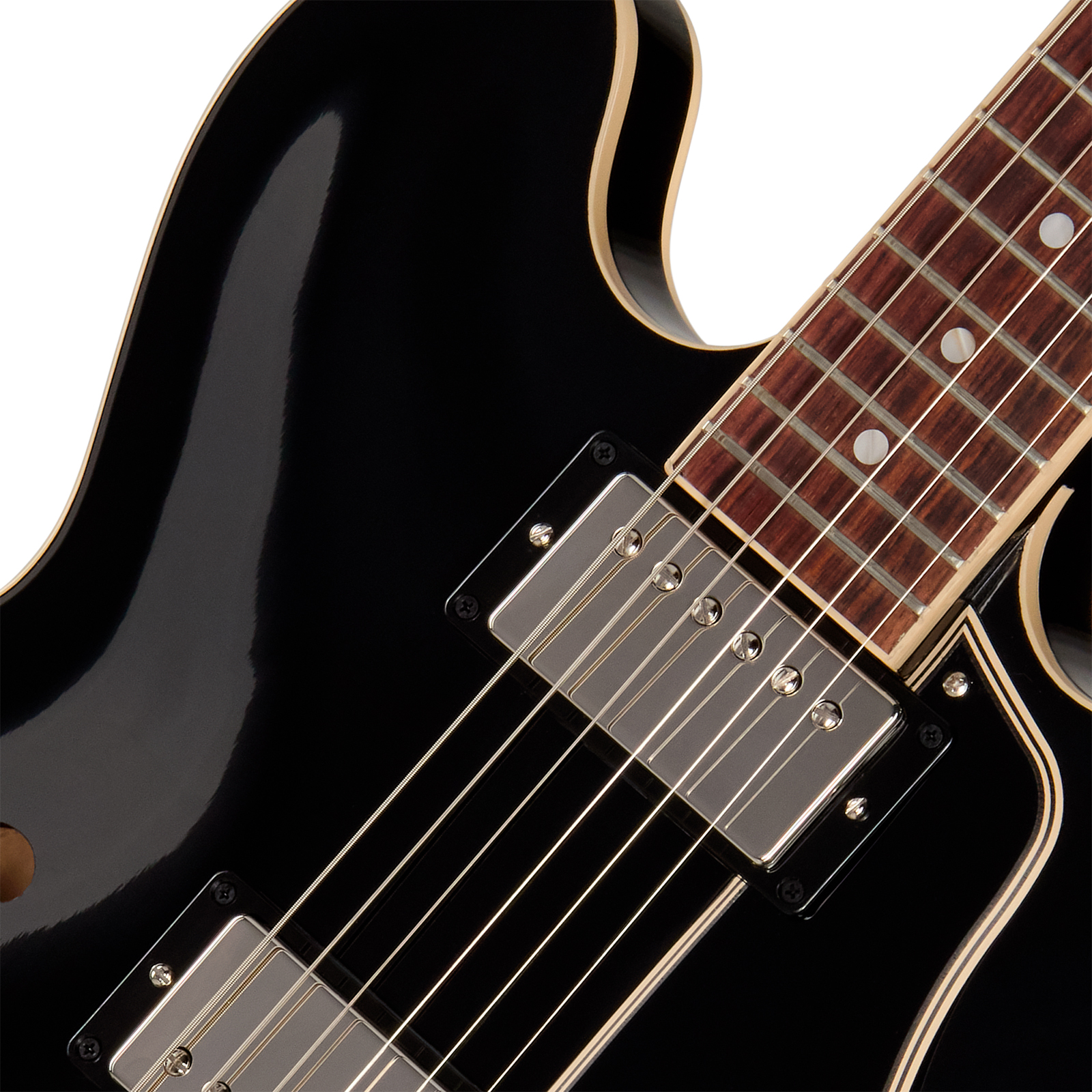 Gibson Es335 50s Usa 2h Ht Rw - Ebony - Semi-Hollow E-Gitarre - Variation 2