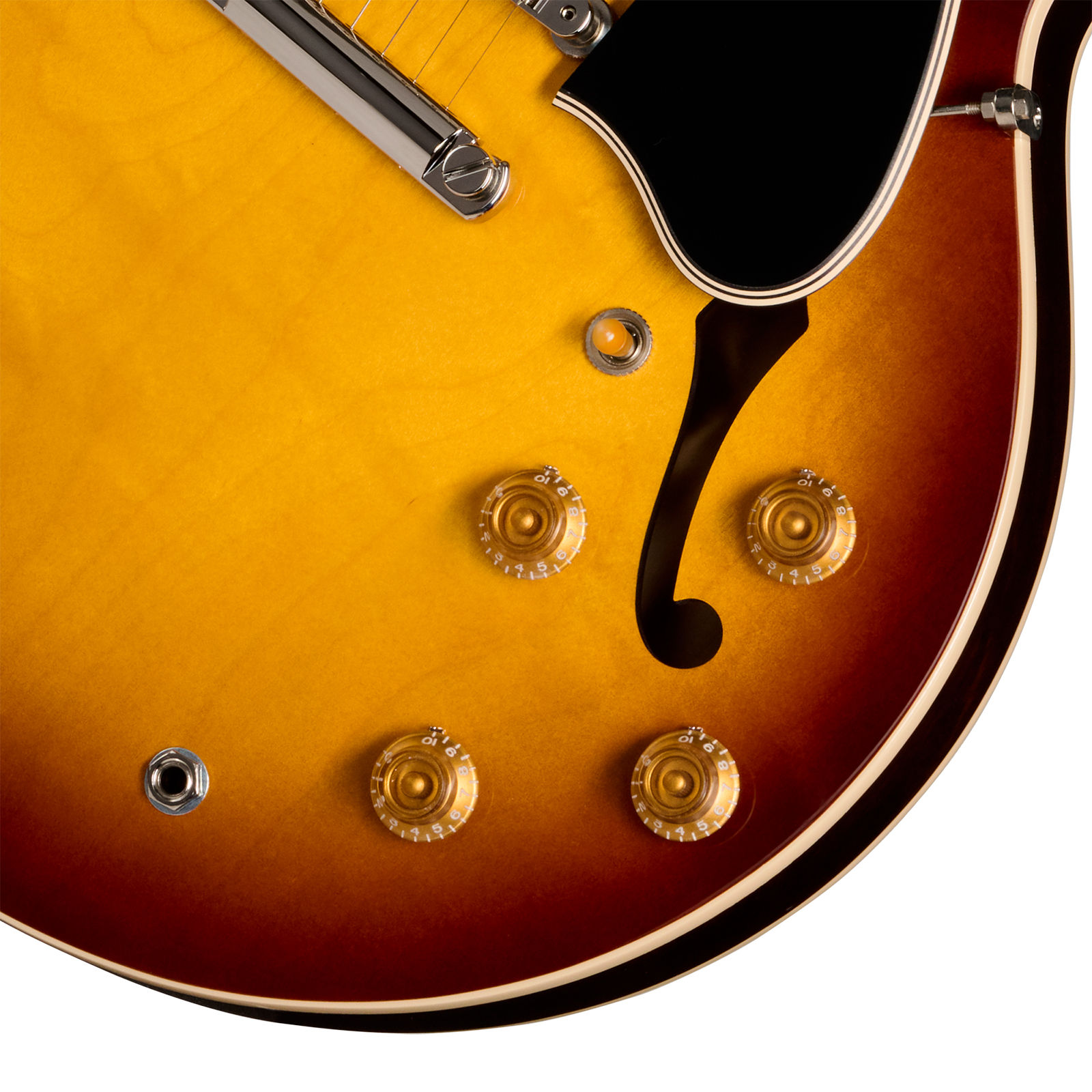 Gibson Es335 50s Usa 2h Ht Rw - Vintage Tobacco Burst - Semi-Hollow E-Gitarre - Variation 3