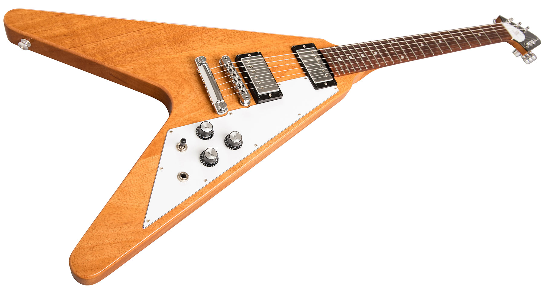 Gibson Flying V 2019 Hh Ht Rw - Antique Natural - E-Gitarre aus Metall - Variation 1