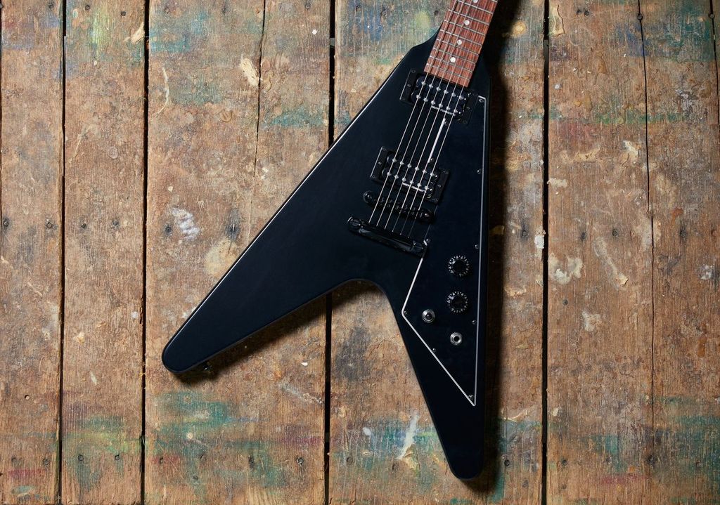 Gibson Flying V Tribute 2019 Hh Ht Rw - Satin Ebony - E-Gitarre aus Metall - Variation 5