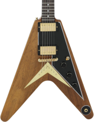 Retro-rock-e-gitarre Gibson Custom Shop 1958 Mahogany Flying V Reissue - Vos walnut