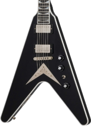 E-gitarre aus metall Gibson Custom Shop Dave Mustaine Flying V EXP Ltd - Vos ebony