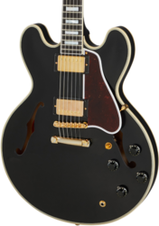 Semi-hollow e-gitarre Gibson Custom Shop 1959 ES-355 Reissue - Ebony