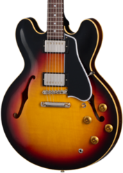 Semi-hollow e-gitarre Gibson Custom Shop 1958 ES-335 Reissue Ltd - Murphy Lab Light Aged Tri-Burst