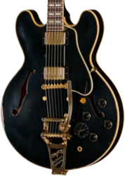Semi-hollow e-gitarre Gibson Custom Shop LE 1959 ES-345 Reissue Bigsby Ltd - Murphy Lab Heavy Aged Ebony
