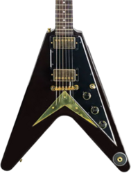 Retro-rock-e-gitarre Gibson Custom Shop 1958 Mahogany Flying V Reissue - Vos oxblood 