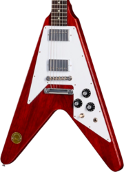 Retro-rock-e-gitarre Gibson Custom Shop 1971 Flying V Medallion Reissue - Medallion cherry