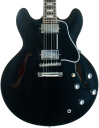 Semi-hollow e-gitarre Gibson Custom Shop Historic 1964 ES-335 Reissue - Vos ebony