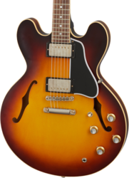 Semi-hollow e-gitarre Gibson Custom Shop Historic 1961 ES-335 Reissue - Vos vintage burst