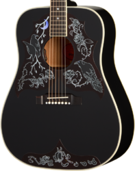 Folk-gitarre Gibson Custom Shop Kirk Hammett Raven Ltd - ebony