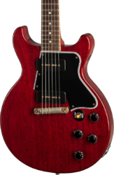Single-cut-e-gitarre Gibson Custom Shop 1960 Les Paul Special Double Cut Reissue - Vos cherry red