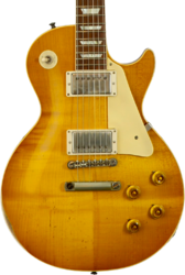 Single-cut-e-gitarre Gibson Custom Shop 1958 Les Paul Standard Reissue #83205 - Murphy Lab Heavy Aged Lemon Burst