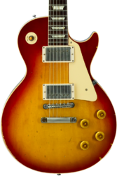 Single-cut-e-gitarre Gibson Custom Shop M2M 1958 Les Paul Standard #80780 - Heavy Aged '58 Burst