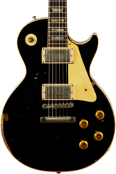 Single-cut-e-gitarre Gibson Custom Shop M2M 1958 Les Paul Standard #85546 - Murphy Lab Light Aged Ebony O. Gold