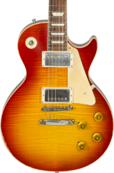 Single-cut-e-gitarre Gibson Custom Shop M2M 1958 Les Paul Standard Reissue #89849 - Heavy aged first burst