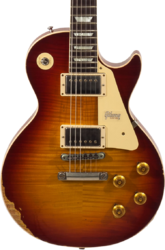 Single-cut-e-gitarre Gibson Custom Shop M2M 1959 Les Paul Standard #982206 - Heavy aged vintage cherry burst