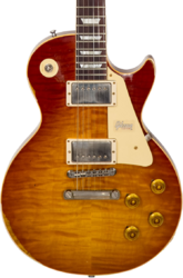 Single-cut-e-gitarre Gibson Custom Shop M2M 1959 Les Paul Standard #983303 - Ultra aged new orange sunset fade