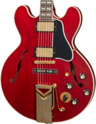 Semi-hollow e-gitarre Gibson Custom Shop Marcus King 1962 ES-345 With Sideways Vibrola - VOS Sixties Cherry