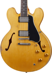 Semi-hollow e-gitarre Gibson Custom Shop Murphy Lab 1959 ES-335 Reissue - Ultra heavy aged vintage natural