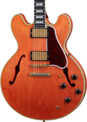 Semi-hollow e-gitarre Gibson Custom Shop Murphy Lab 1959 ES-355 Reissue - Light aged watermelon red 