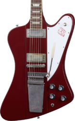 Retro-rock-e-gitarre Gibson Custom Shop Murphy Lab 1963 Firebird V With Maestro Vibrola - Light aged cardinal red