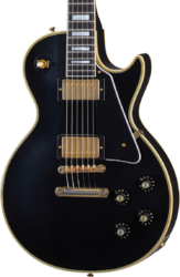 Single-cut-e-gitarre Gibson Custom Shop Murphy Lab 1968 Les Paul Custom Reissue - Ultra light aged ebony