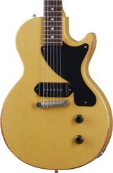 Single-cut-e-gitarre Gibson Custom Shop Murphy Lab 1957 Les Paul Junior Single Cut Reissue - Heavy aged tv yellow