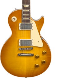 Single-cut-e-gitarre Gibson Custom Shop Murphy Lab 1958 Les Paul Standard Reissue #821279 - Light aged lemon burst