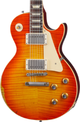 Single-cut-e-gitarre Gibson Custom Shop Murphy Lab 1960 Les Paul Standard Reissue - Heavy aged tangerine burst