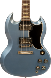 Double cut e-gitarre Gibson Custom Shop Murphy Lab 1961 SG Standard Reissue #005822 - Ultra light aged pelham blue