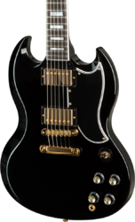 Double cut e-gitarre Gibson Custom Shop SG Custom 2-Pickup - Ebony