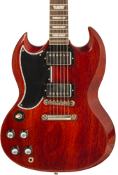 Double cut e-gitarre Gibson Custom Shop 1961 SG Standard Reissue Stop Bar LH #400261 - VOS Cherry Red