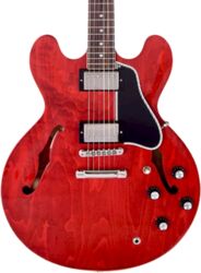 Semi-hollow e-gitarre Gibson 1961 ES-335 Historic Kalamazoo - Gloss sixties cherry