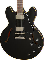 Semi-hollow e-gitarre Gibson ES-335 - Vintage ebony