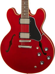 Semi-hollow e-gitarre Gibson ES-335 Satin - Satin cherry