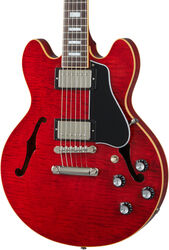 Semi-hollow e-gitarre Gibson ES-339 Figured - Sixties cherry