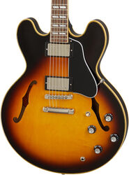 Semi-hollow e-gitarre Gibson ES-345 - Vintage burst