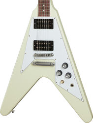 Retro-rock-e-gitarre Gibson 70s Flying V - Classic white