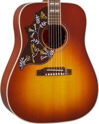Linkshändige folkgitarre Gibson Hummingbird LH - Heritage cherry sunburst