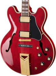 Semi-hollow e-gitarre Gibson Marcus King ES-345 With Fixed Vibrola - Sixties cherry