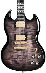 Double cut e-gitarre Gibson SG Supreme - Translucent ebony burst