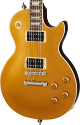 Single-cut-e-gitarre Gibson Slash Victoria Les Paul Standard Goldtop - Gold