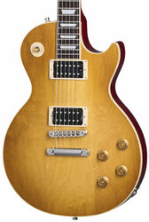 Single-cut-e-gitarre Gibson Slash Jessica Les Paul Standard - Honey Burst With Red Back