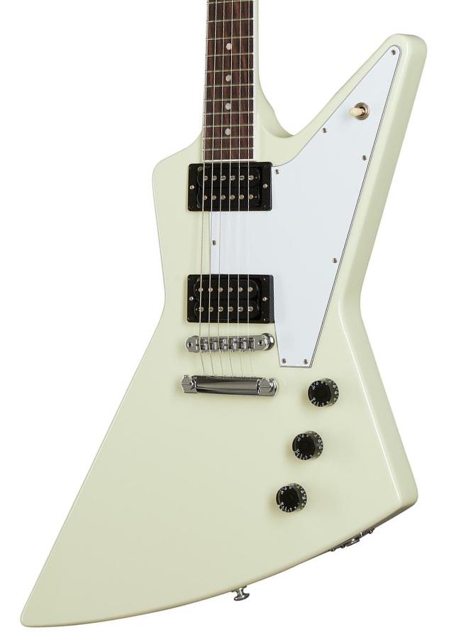 Retro-rock-e-gitarre Gibson 70s Explorer - Classic white