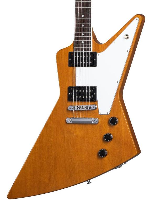 Retro-rock-e-gitarre Gibson 70s Explorer - Antique natural