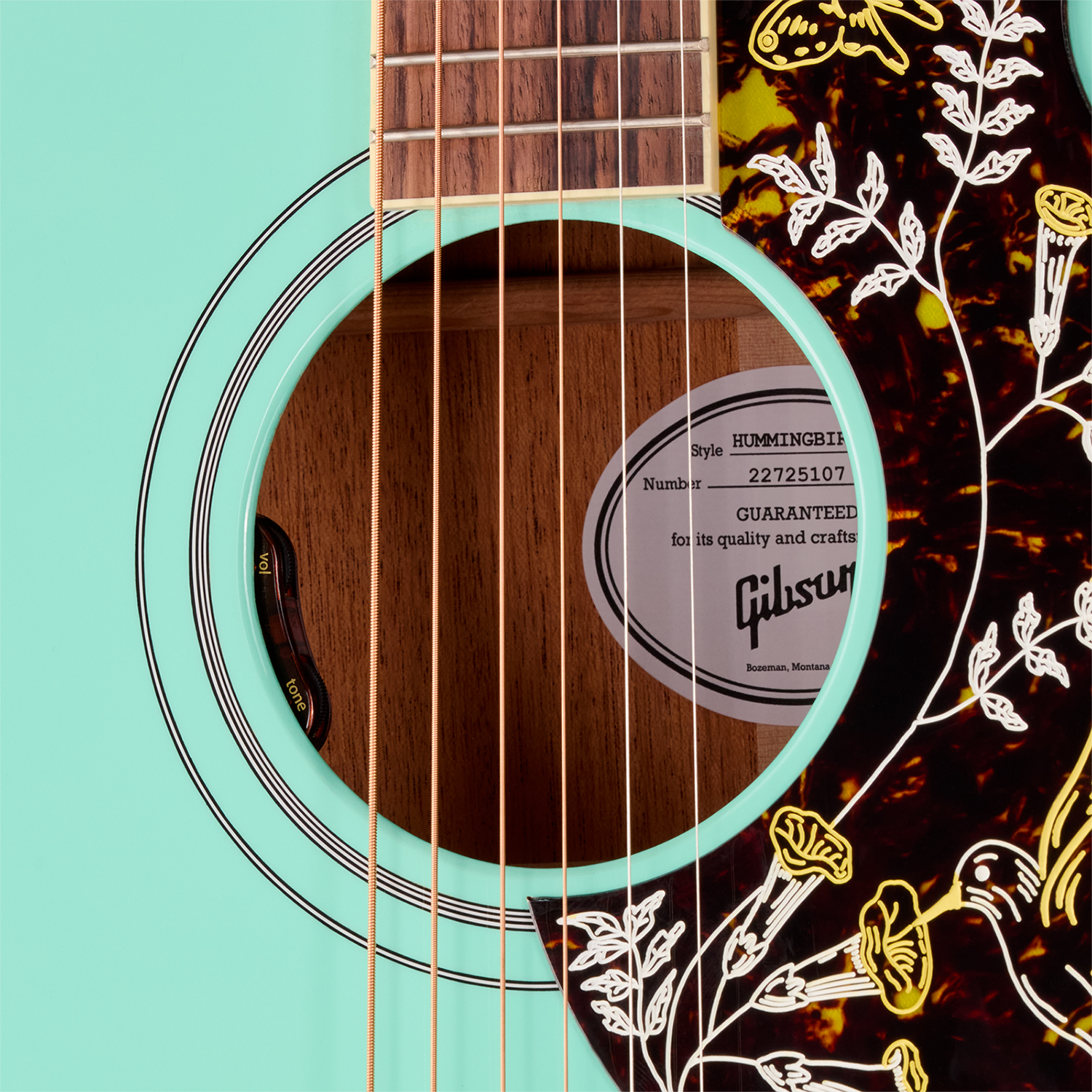 Gibson Hummingbird Standard (baggs Hifi Dna) Dreadnought Epicea Acajou Rw - Southwestern Turquoise - Folk-Gitarre - Variation 4