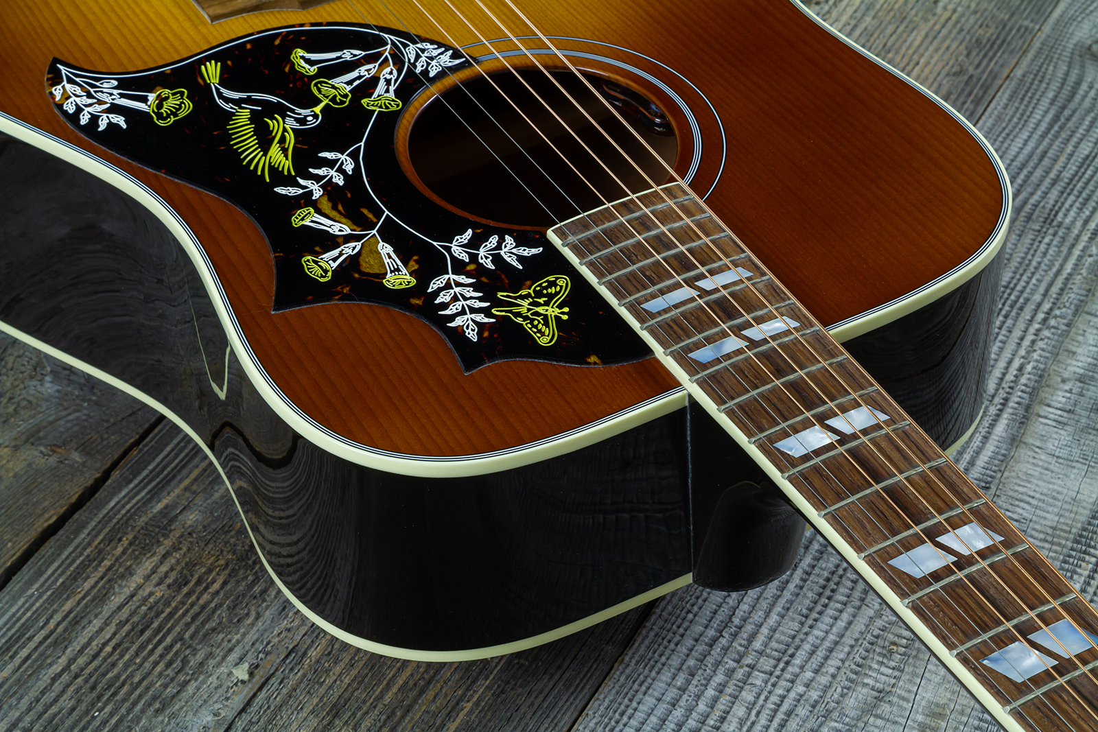 Gibson Hummingbird Standard Modern Dreadnought Epicea Acajou Rw - Honey Burst - Folk-Gitarre - Variation 9